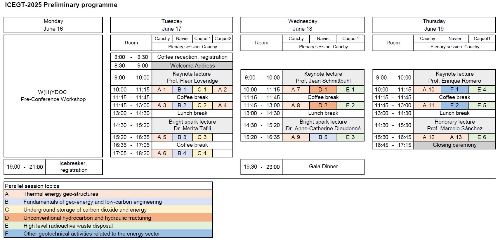 preliminary programme